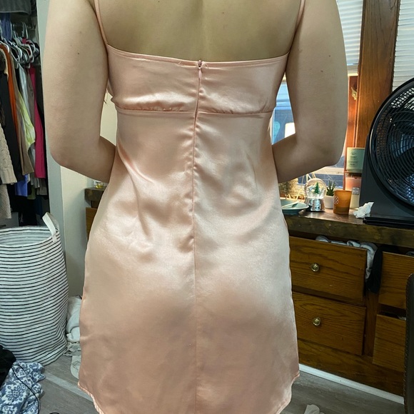 Silk pink slip dress - Picture 2 of 2